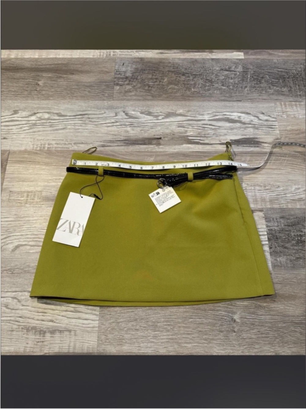 Zara Green Belted Skirt